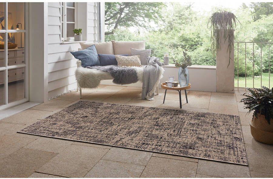 Freundin Home Collection Vloerkleed Willa Geschikt voor binnen en buiten woonkamer balkon terras tuin slijtvast en gemakkelijk in onderhoud platweefsel