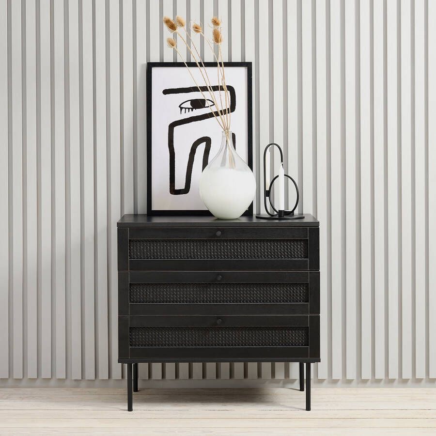 Giga Living Dressoir Pensacola Zwart 3 Lades - Foto 1