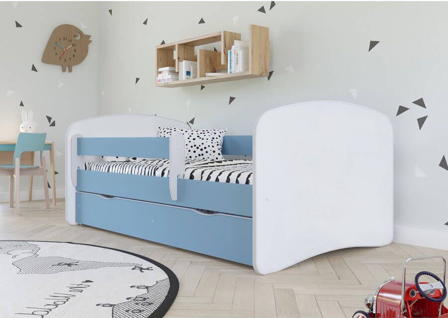 Kocot Kids Bed babydreams blauw zonder patroon met lade zonder matras 160 80 Kinderbed Blauw