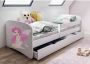 Kocot Kids Bed babydreams wit fee met vlinders met lade met matras 160 80 Kinderbed Wit - Thumbnail 1