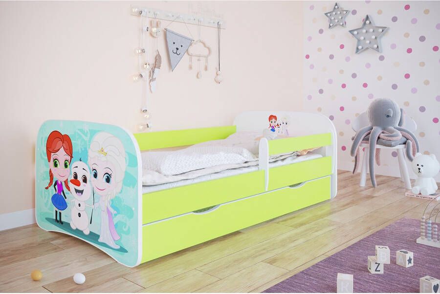Kocot Kids Bed babydreams groen Frozen met lade zonder matras 140 70 Kinderbed Roze