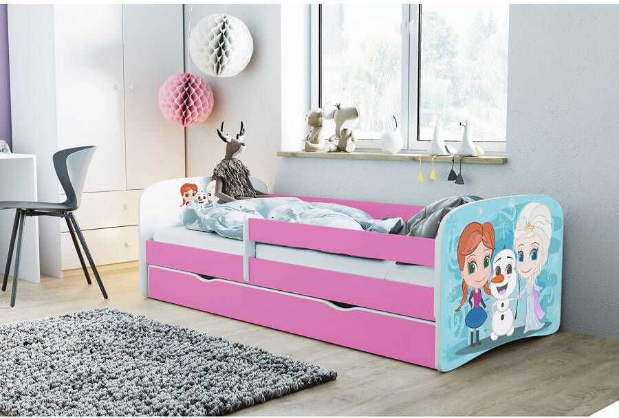 Kocot Kids Bed babydreams roze Frozen met lade zonder matras 160 80 Kinderbed Roze