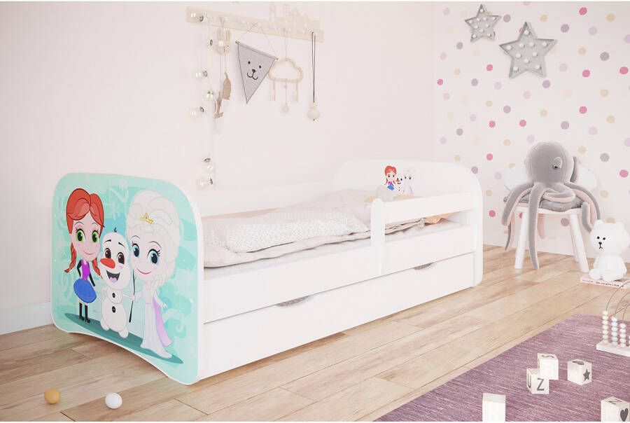 Kocot Kids Bed babydreams wit Frozen met lade met matras 140 70 Kinderbed Roze