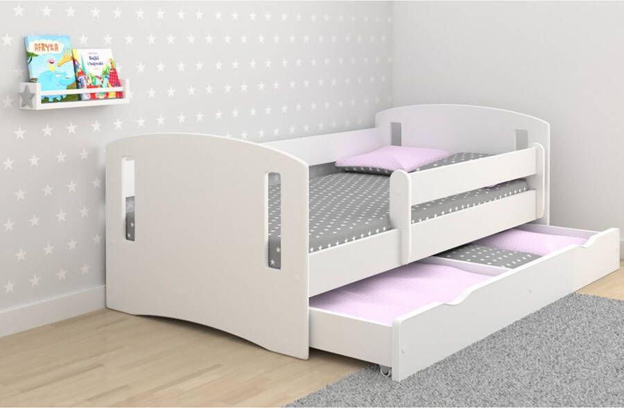 Kocot Kids Bed classic 2 wit met lade zonder matras 160 80 Kinderbed Wit