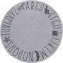 Tapeso Rond kinderkamer vloerkleed Alfabet zilver grijs 160 cm rond - Thumbnail 1