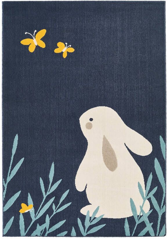 Hanse Home Kinderkamer vloerkleed Bunny Lottie donkerblauw 120x170 cm