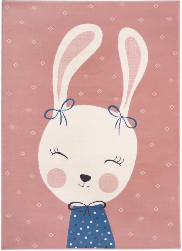 Hanse Home Adventures Vloerkleed Kids Bunny Polly Roze