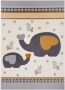Hanse Home Kindervloerkleed olifant Happy grijs geel 160x220 cm - Thumbnail 2