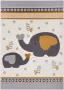 Hanse Home Kindervloerkleed olifant Happy grijs geel 80x150 cm - Thumbnail 2