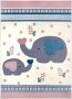 Tapeso Kindervloerkleed olifant Happy roze crème 80x150 cm - Thumbnail 2