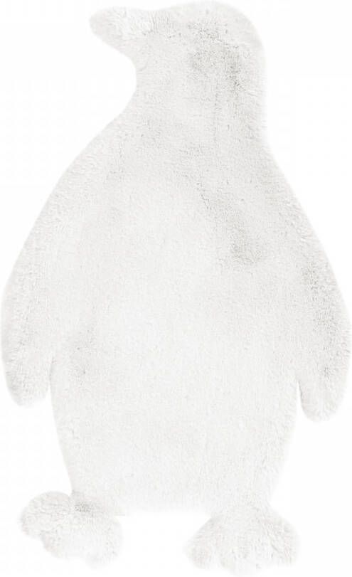 Me Gusta Lovely Kids 525-Penguin Wit Vloerkleed Kinderkamer Babykamer Tapijt Hoogpolig Zacht
