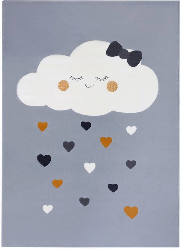 Hanse Home Kindervloerkleed wolken Happy grijs 160x220 cm