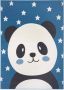 Tapeso Kindervloerkleed Lara Panda Blauw 160x220cm - Thumbnail 1