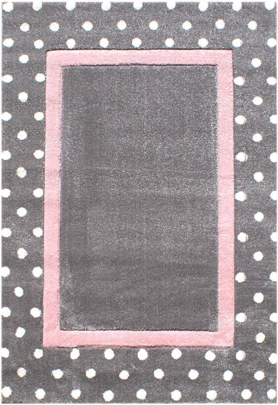 Livone Kindervloerkleed Point Grijs-Roze 120 cm x 180 cm - Foto 2