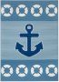 Tapeso Kindervloerkleed anker Sea blauw 80x150 cm - Thumbnail 1