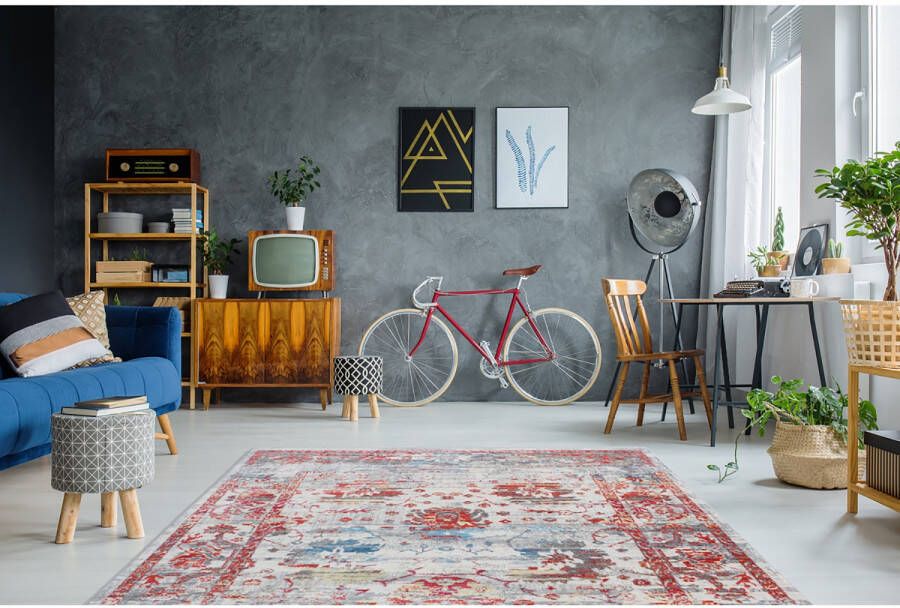 ARTE ESPINA Vloerkleed Antigua 100 Franjes tapijt in vintage-ontwerp schitterend kleurenspel - Foto 2