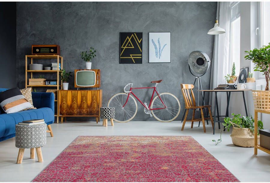 ARTE ESPINA Vloerkleed Antigua 225 Franjes tapijt in vintage-ontwerp schitterend kleurenspel - Foto 5