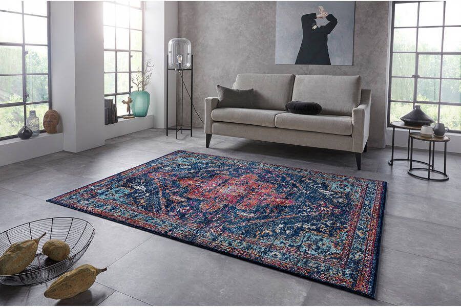 Nouristan Vintage vloerkleed Azrow denim blauw 80x150 cm