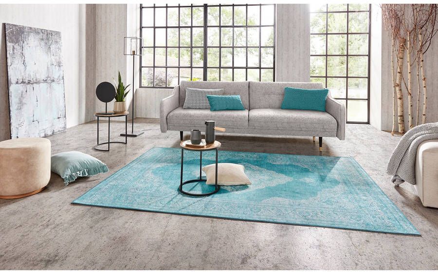Nouristan Vintage vloerkleed Carme turquoise 120x160 cm - Foto 3