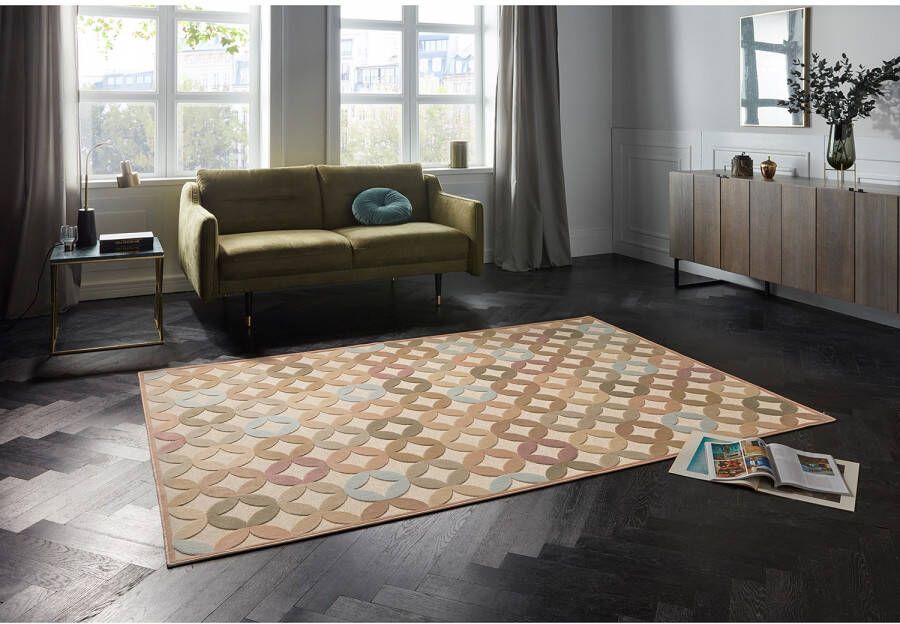 Elle Decoration Design vloerkleed 3D Chiers koper bruin 120x170 cm