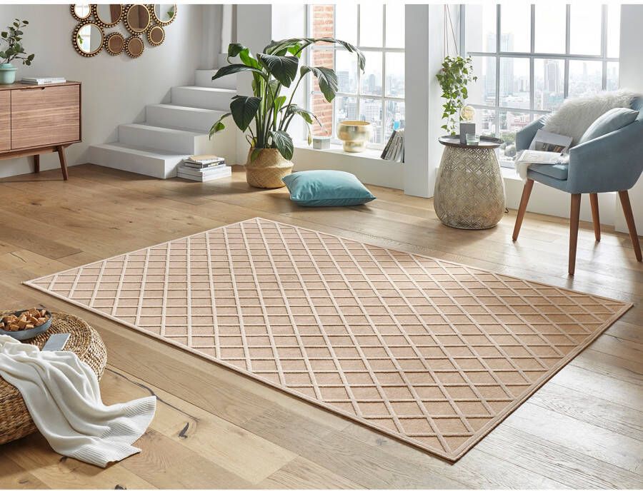 MINT RUGS Vloerkleed Danton Viscose glans reliëfstructuur woonkamer slaapkamer robuust onderhoudsarm rastermotief - Foto 2