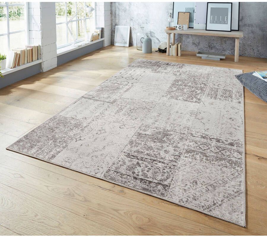 Elle Decor Patchwork vloerkleed – Pleasure Grijs Creme Denain 160x230cm - Foto 2