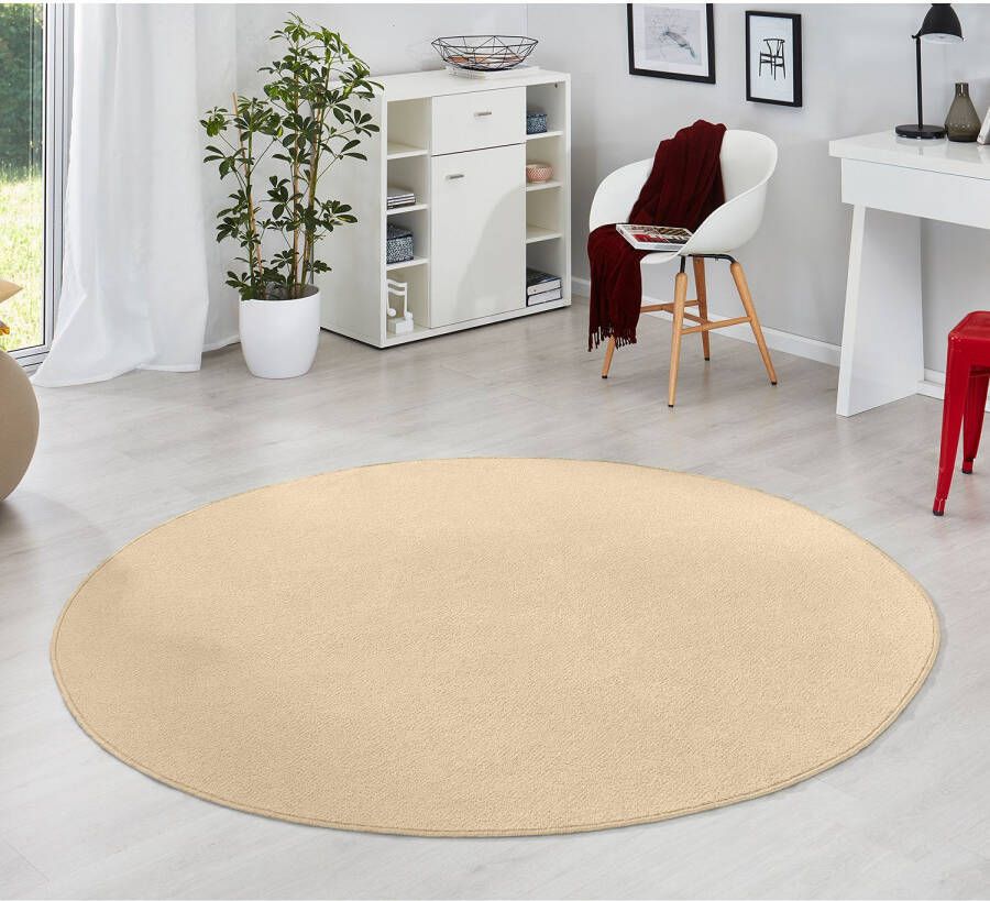 Hanse Home Modern effen vloerkleed rond Fancy beige 200 cm rond - Foto 1