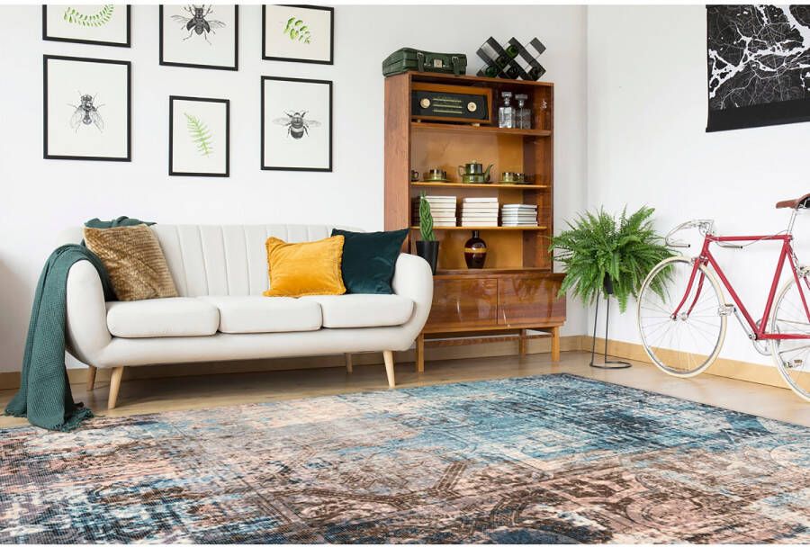 ARTE ESPINA Vloerkleed Indiana 300 Vintage-look versterking door canvasrug geschikt voor vloerverwarming
