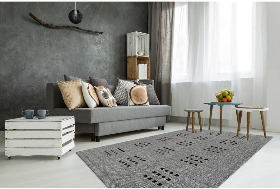 Kayoom Grijs vloerkleed 120x170 cm A-symmetrisch patroon Modern - Foto 2