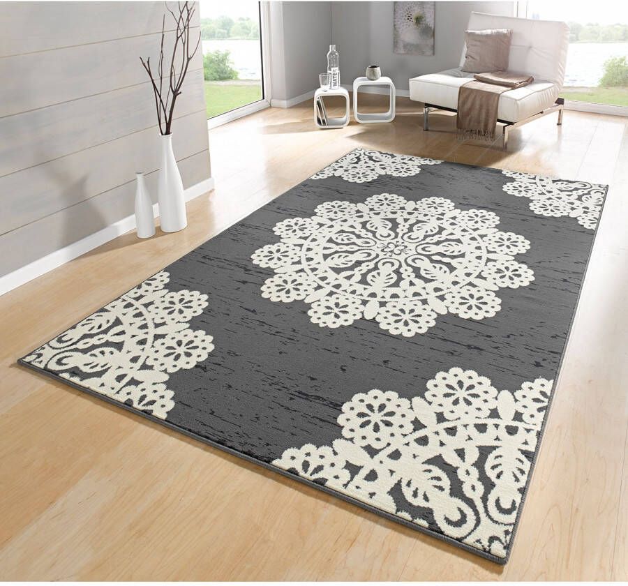 Hanse Home Modern vloerkleed Lace grijs crème 160x230 cm