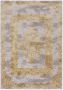 Salery Home Vloerkleed- modern laagpolig vloerkleed tapijtenloods Lara goud geodriehoek patroon 120x170 cm - Thumbnail 2