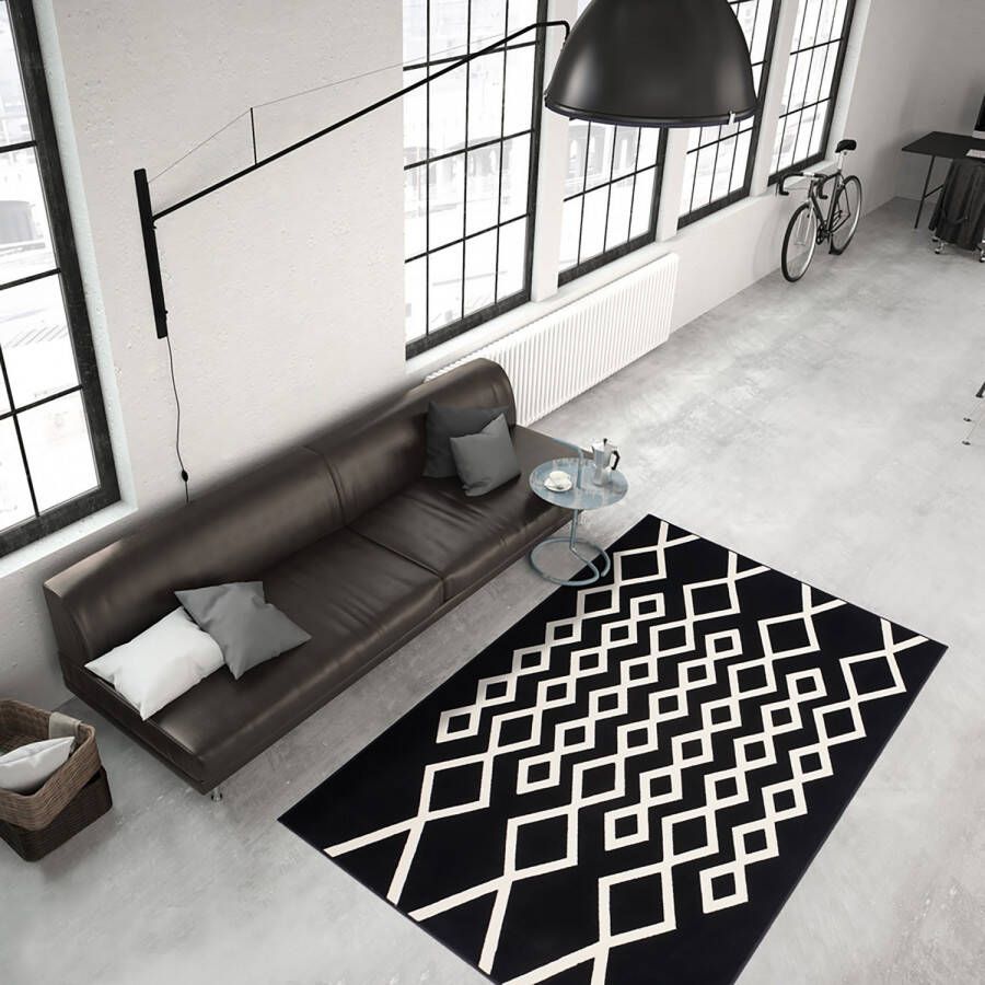 Dutch XXL Lina 425 Schwarz Elfenbein 80x325 cm