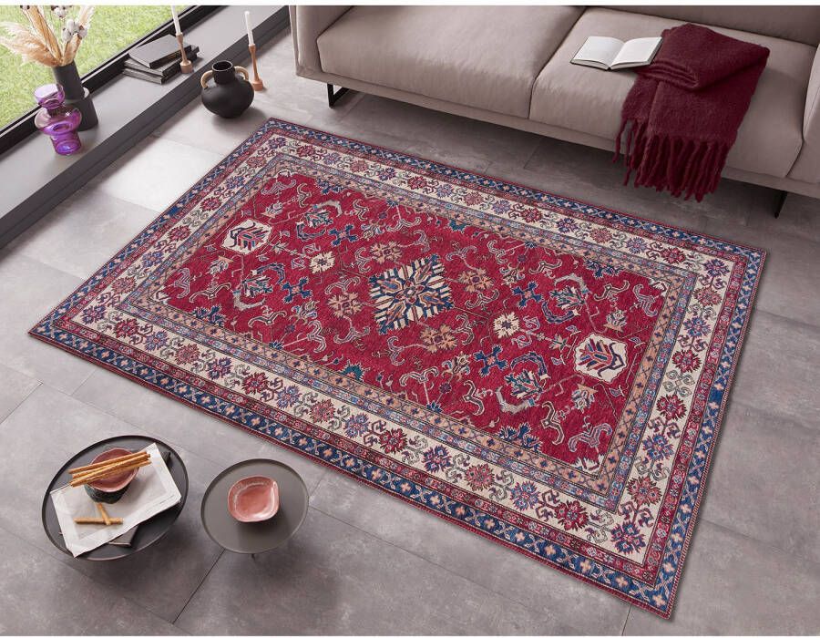 Nouristan Oosters vloerkleed Maschad Orkun rood multi 80x150 cm