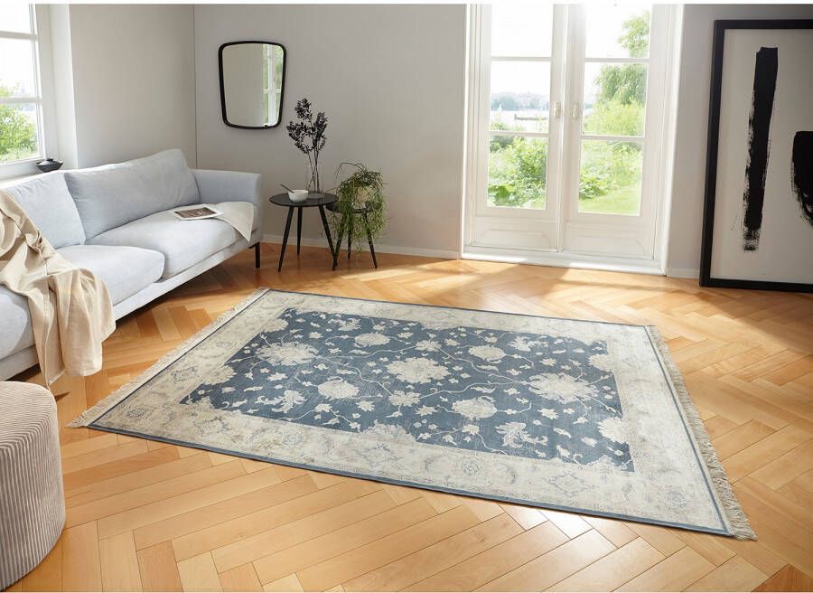 NOURISTAN Design-vloerkleed Nain Urmia Viscose met franje oriënt design