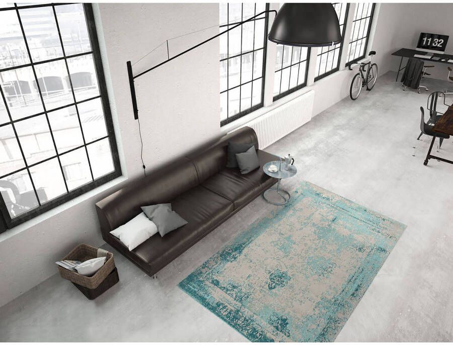 Kayoom Turquoise vloerkleed 120x170 cm A-symmetrisch patroon Modern