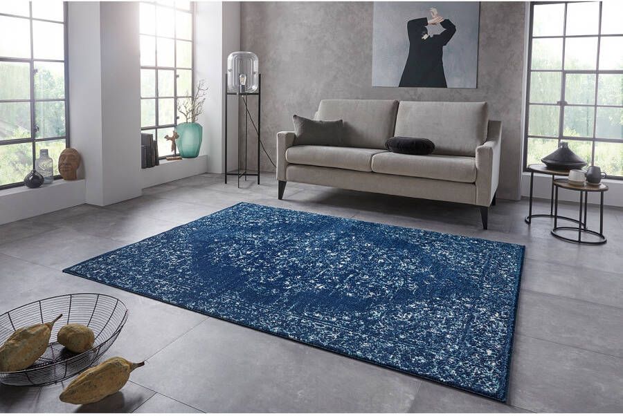 NOURISTAN Vloerkleed Pandeh Korte pool oriënt-look used-look volle kleuren woonkamer slaapkamer robuust gemakkelijk in onderhoud afgehecht