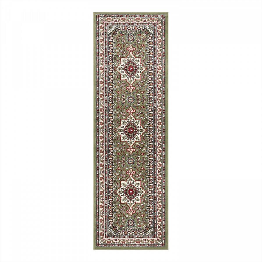 Nouristan Perzisch tapijt Parun Täbriz groen 80x250 cm - Foto 1