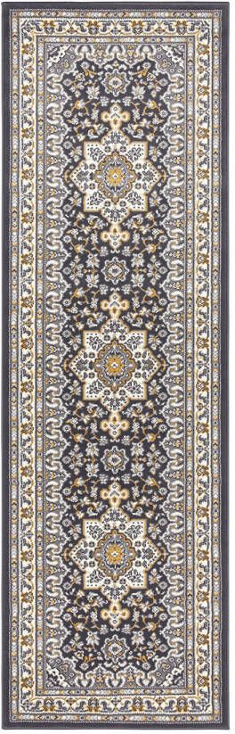 Nouristan Perzisch tapijt Parun Täbriz donkergrijs geel 80x250 cm - Foto 5