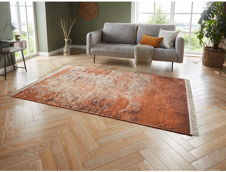 NOURISTAN Design-vloerkleed Sahar Opvouwbaar oriënt look vintage-design franje robuust gemakkelijk in onderhoud