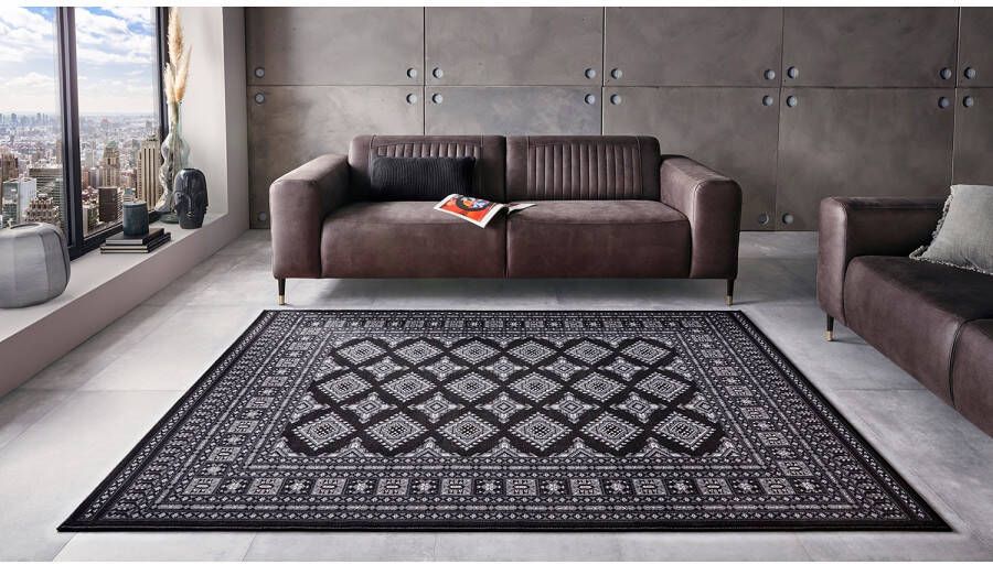Nouristan Klassiek vloerkleed Sao Buchara zwart 200x290 cm - Foto 3