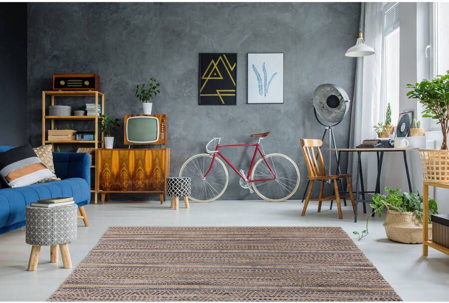 Kayoom met de hand gevlochten vloerkleed 160 x 230 Grijs - Foto 2