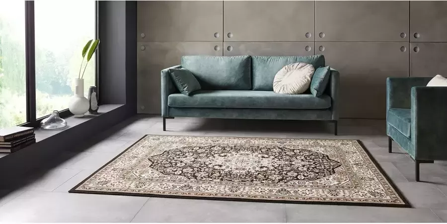 NOURISTAN Vloerkleed Skazar Isfahan Korte pool oriënt vloerkleed vintage eetkamer woonkamer hal - Foto 3