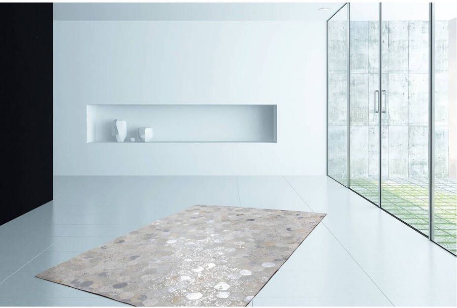 Kayoom Vloerkleed Spark 210 100% leer uniek pluisvrij geschikt voor allergieën & vloerverwarming - Foto 2