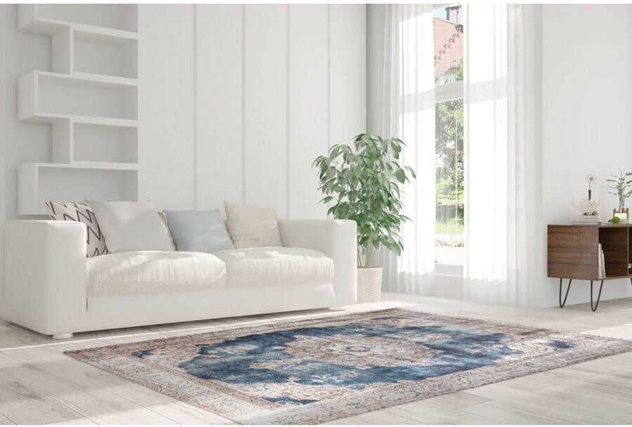 Arte Espina Vintage 160 x 230 cm Vloerkleed Creme Blauw