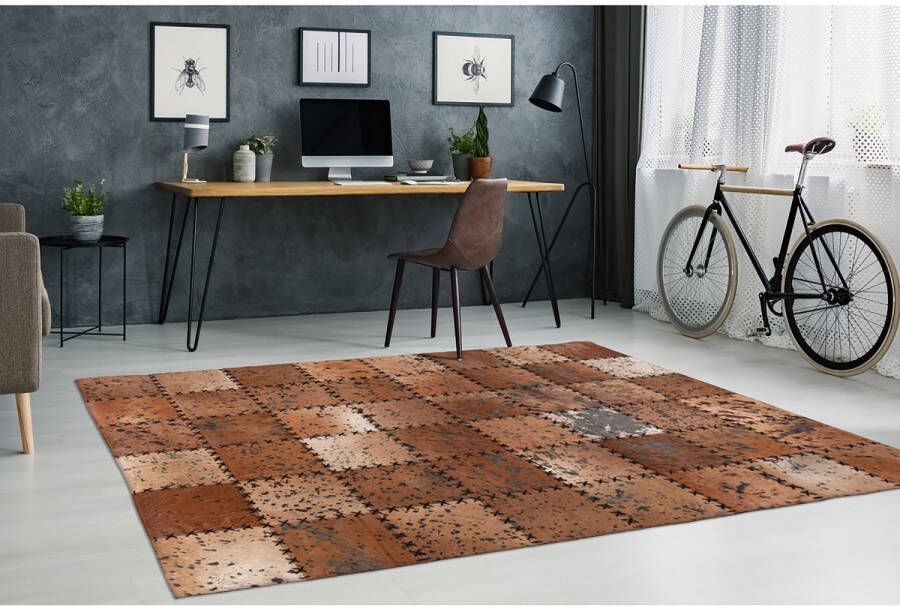 ARTE ESPINA Vloerkleed Voila 100 handgenaaid vlakpolig tapijt in patchwork-ontwerp. - Foto 2