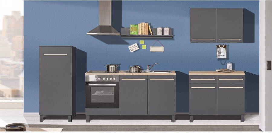 Emob Keukenkast Bilberry 100 x 60 x 90 cm Grijs Onderkasten Grijs MDF Onderkasten Op voorraad - Foto 2