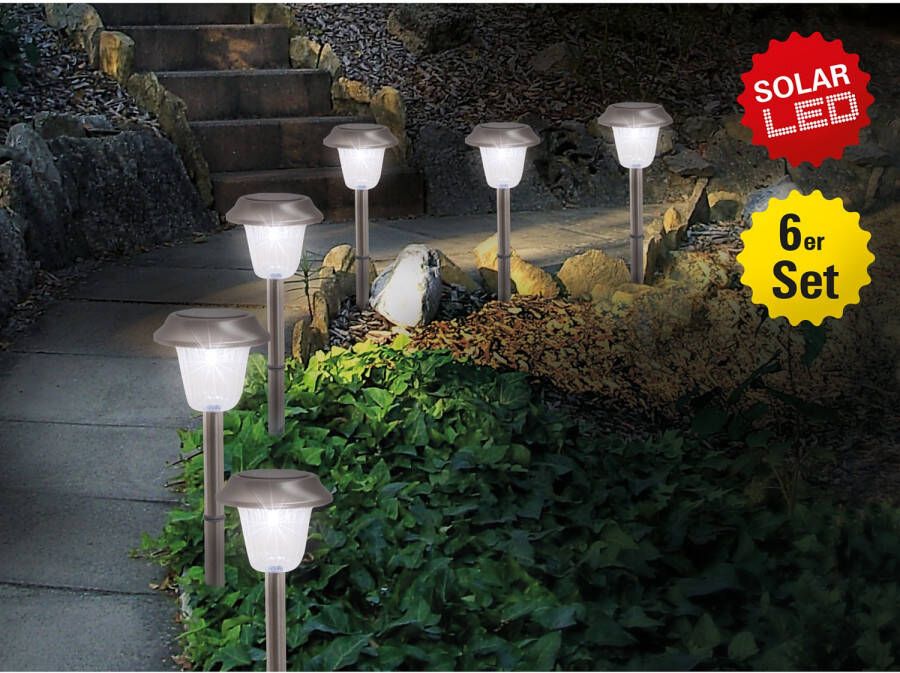 Näve Led-tuinlamp Set van 6 led-buitenlampen met een grondpen (6 stuks) - Foto 2