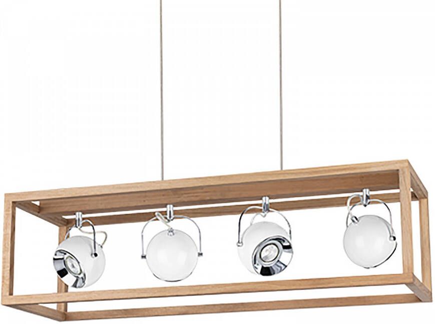 SPOT Light Led-hanglamp ROY Hanglamp inclusief ledverlichting eikenhout kabel in te korten