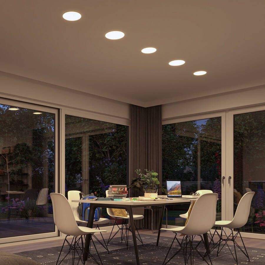 Paulmann Ledinbouwlamp LED Inbouwpaneel Veluna VariFit IP44 rond 185mm 17 5W 4.000K Satin (1 stuk)