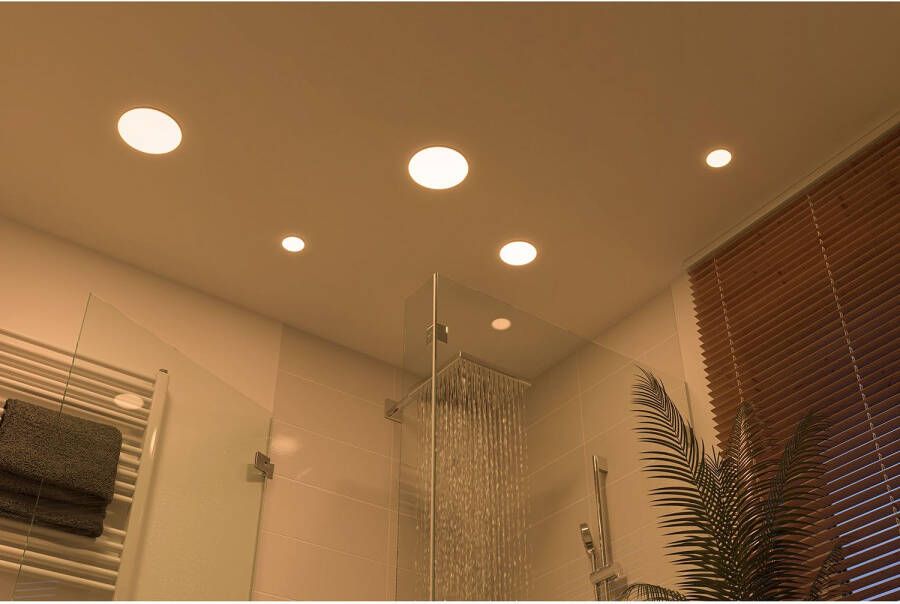 Paulmann Ledinbouwlamp LED Inbouwpaneel Veluna VariFit IP44 rond 185mm 17W 3.000K Satin (1 stuk)